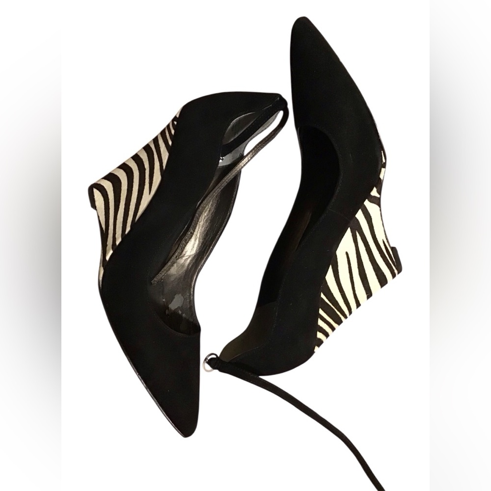 Levity Black and Zebra Pattern Wedges